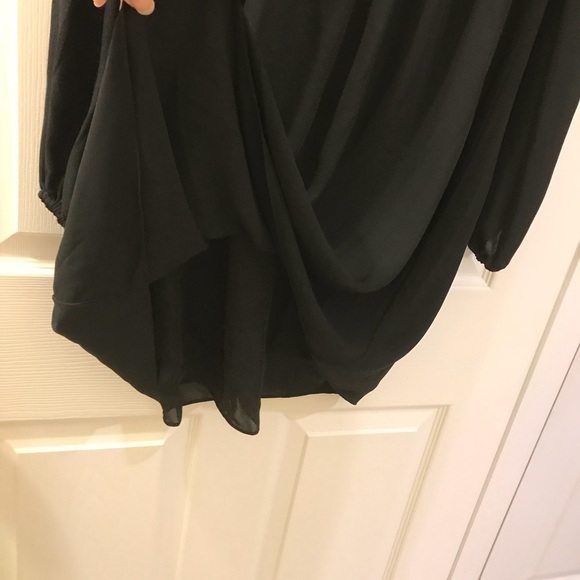 Max Studio Empire Lace Trim Dress in Black Color - Picture 5 of 7